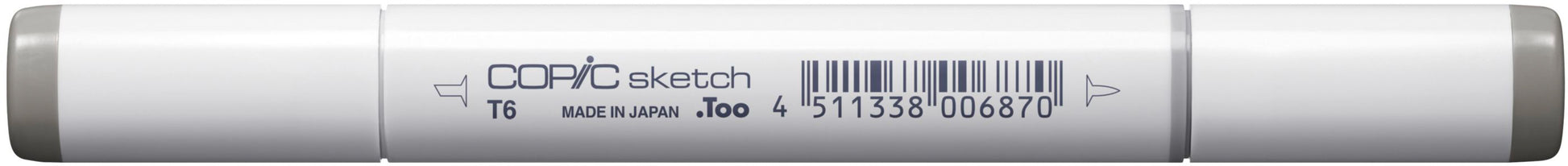 Copic Sketch Permanentmarker – Doppeltspitze (Super Brush & Medium Broad) – Grau (Toner Grey Nr. 6)