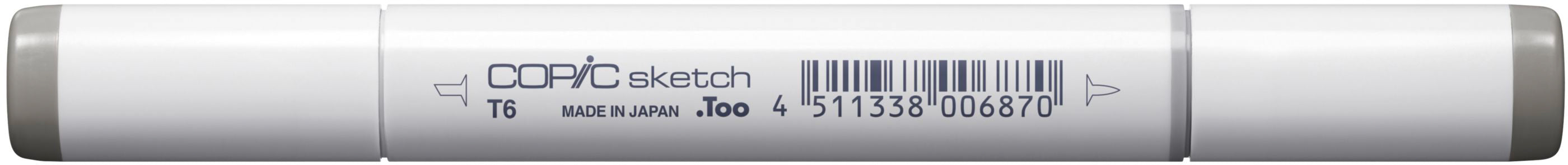 Copic Sketch Permanentmarker – Doppeltspitze (Super Brush & Medium Broad) – Grau (Toner Grey Nr. 6)