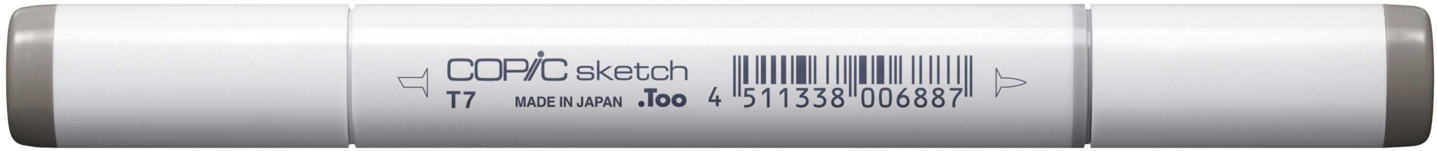 Copic Sketch Pinselstift – Doppelspitze, Kombi-Spitze, alkoholbasiert, Toner Grau Nr. 7