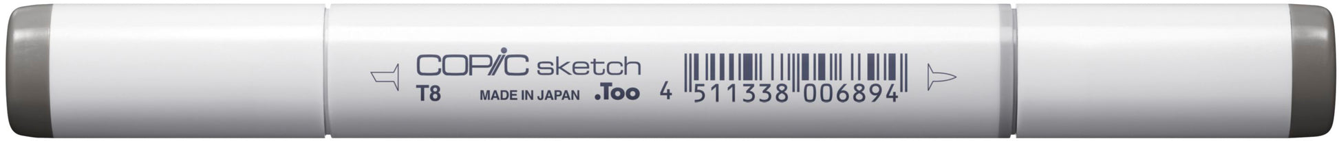Copic Sketch Brush Pen, Doppelspitze – Kombi (Pinsel + Medium Broad), alkoholbasiert, Toner Grau Nr. 8