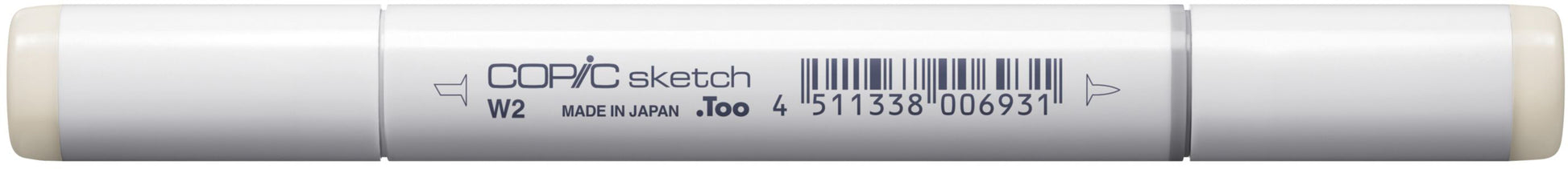 Copic Sketch Brush Pen, Doppelspitze – Kombi (Pinsel + Medium Broad), alkoholbasiert, warmgrau W-2
