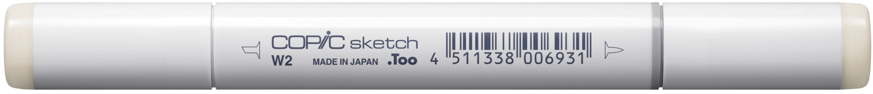 Copic Sketch Brush Pen, Doppelspitze – Kombi (Pinsel + Medium Broad), alkoholbasiert, warmgrau W-2