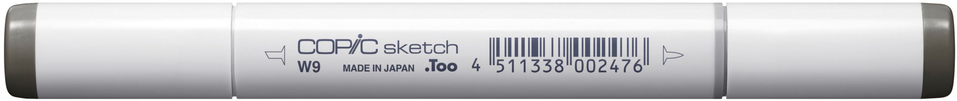 Copic Sketch Pinselstift, Doppelspitze – Pinsel + Mittelbreit, alkoholbasiert, W-9 warmgrau