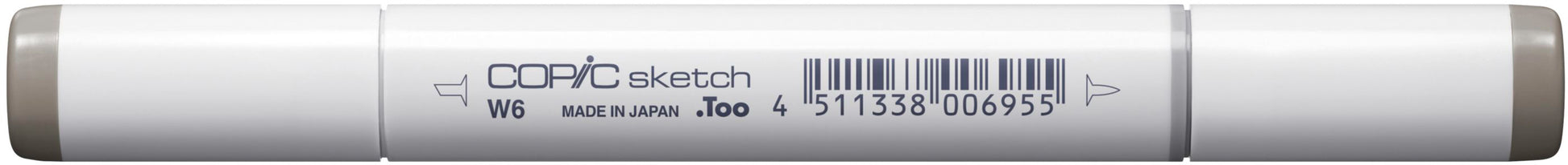Copic Sketch Brush Pen – Doppelspitze, Pinselspitze + Medium Broad, alkoholbasiert, warmgrau 6