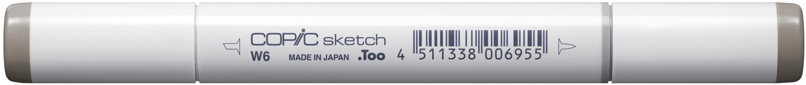 Copic Sketch Brush Pen – Doppelspitze, Pinselspitze + Medium Broad, alkoholbasiert, warmgrau 6