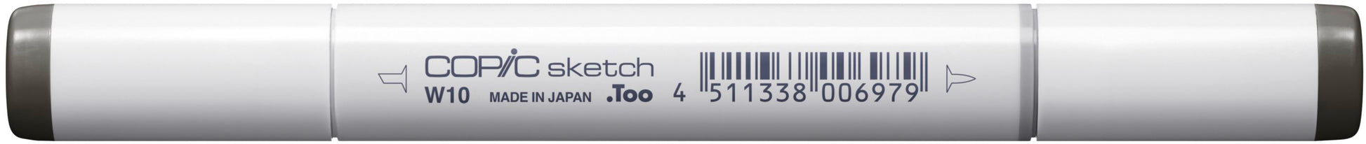 Copic Sketch Brush Pen, Doppelspitze – Pinsel + Medium Broad, alkoholbasiert, warmgrau (W-10)