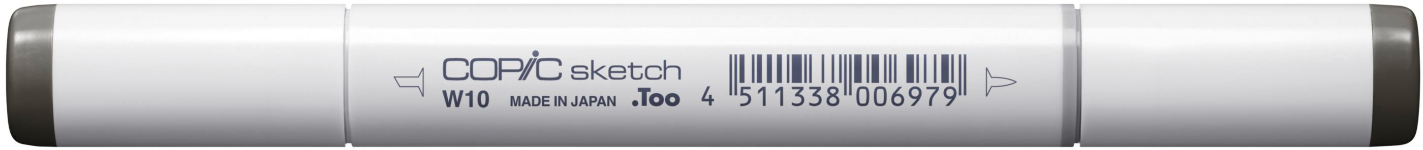 Copic Sketch Brush Pen, Doppelspitze – Pinsel + Medium Broad, alkoholbasiert, warmgrau (W-10)