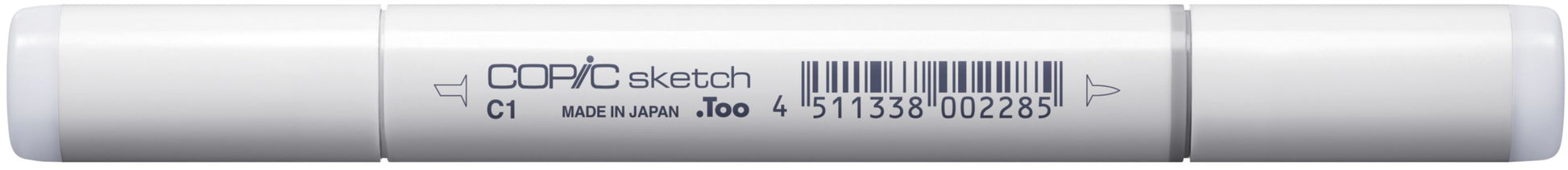 Copic Sketch Brush Pen, Doppelspitze – Kombi (Pinsel + Medium Broad), alkoholbasiert, C-1 (Cool Grey Nr. 1)