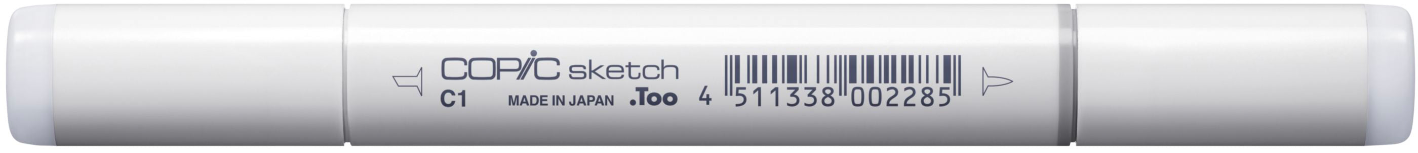 Copic Sketch Brush Pen, Doppelspitze – Kombi (Pinsel + Medium Broad), alkoholbasiert, C-1 (Cool Grey Nr. 1)