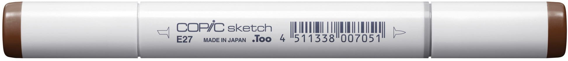 Copic Sketch Pinselstift, Doppelspitze – Pinsel + Medium Broad, alkoholbasiert, E27 Milchschokolade