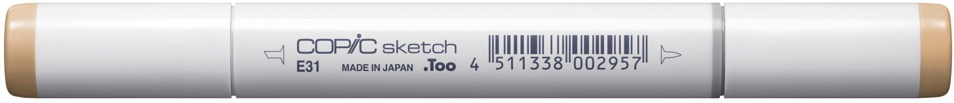 Copic Sketch Permanentmarker – Doppeltspitze (Pinselspitze & Medium Broad) – E31 Ziegelbeige