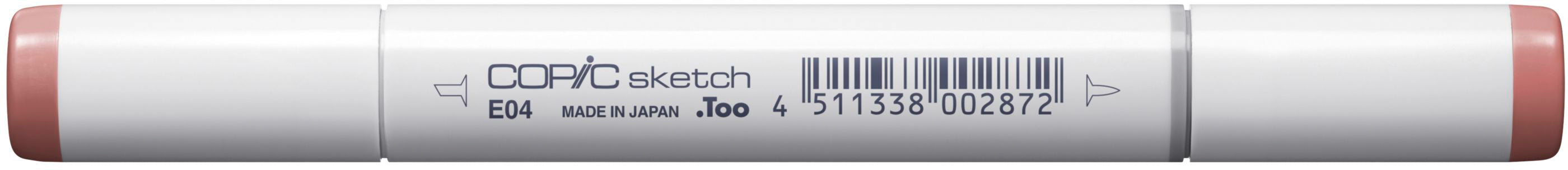 Copic Sketch Brush Pen – Doppelspitze, Pinsel- und Keilspitze, alkoholbasiert, E04 Lipstick Natural