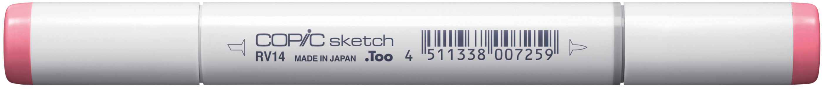 Copic Sketch Pinselstift, Doppelspitze – Kombi (Pinsel + Mittelbreit), Alkoholbasiert, Begonienrosa