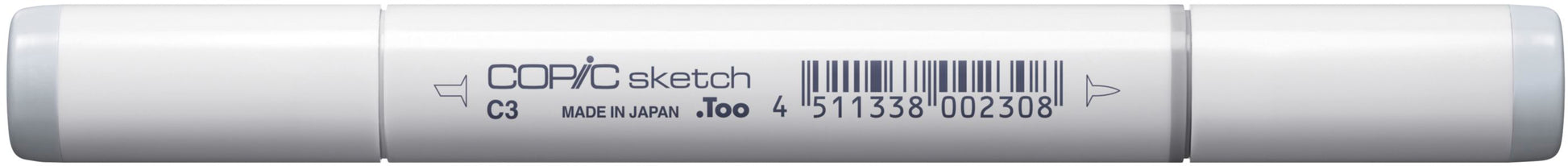 Copic Sketch Brush Pen, Doppelspitze – Kombi (Pinsel/Keil), alkoholbasiert, Cool Grey C-3