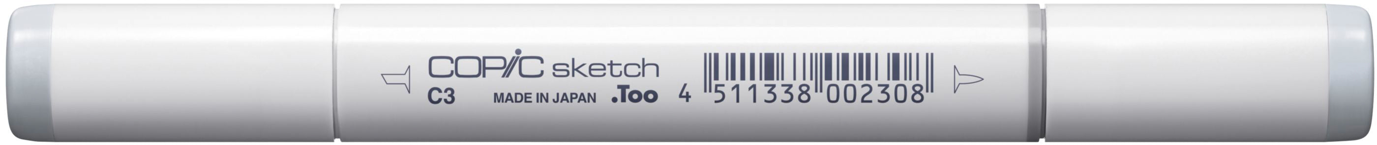 Copic Sketch Brush Pen, Doppelspitze – Kombi (Pinsel/Keil), alkoholbasiert, Cool Grey C-3