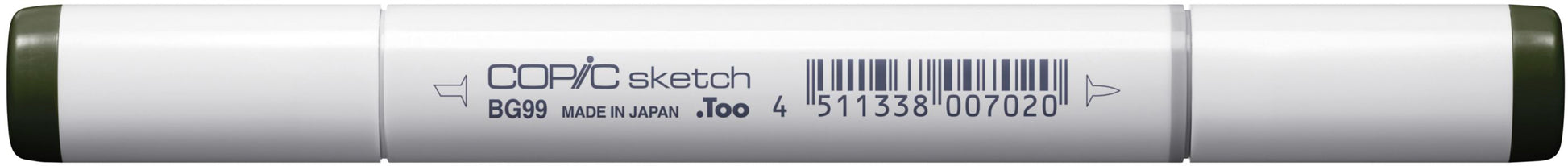 Copic Sketch Pinselstift, Doppelspitze – Kombi (Pinsel + Medium Broad), alkoholbasiert, BG99 Flagstone Blue