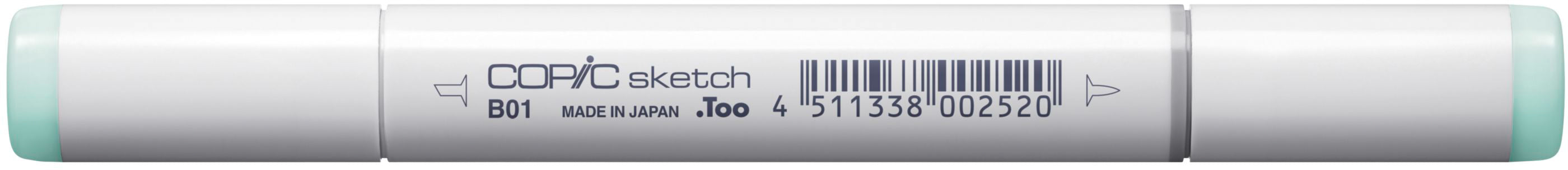 Copic Sketch Pinselstift, Doppelspitze – Kombi (Pinsel + Medium Broad), alkoholbasiert, Mintblau