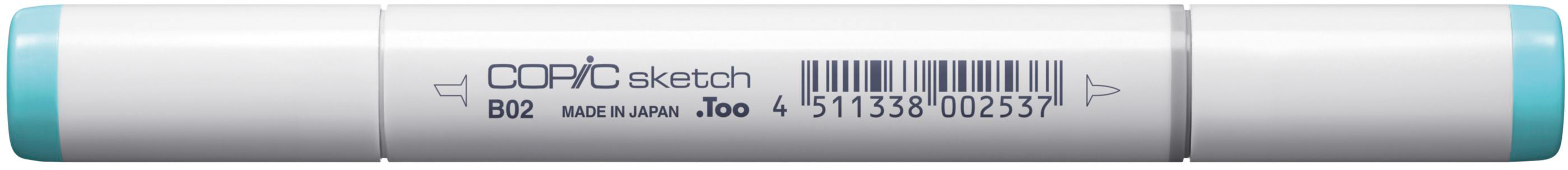 Copic Sketch Pinselstift, Doppelspitze – Pinsel + Keilspitze, alkoholbasiert, Robin's Egg Blue
