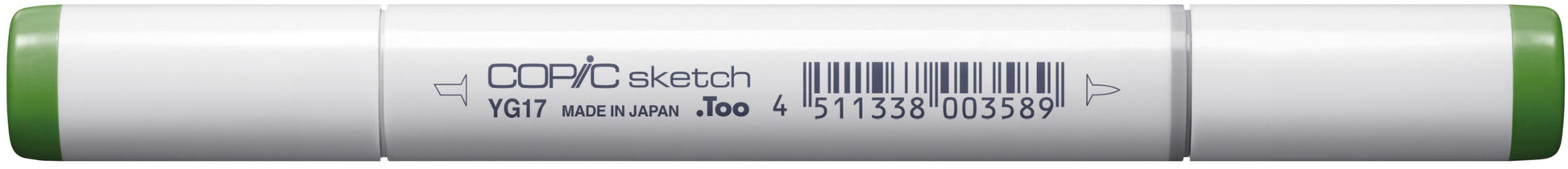 Copic Sketch Pinselstift, Doppelspitze – Pinsel + Medium Broad, alkoholbasiert, YG17 Grasgrün