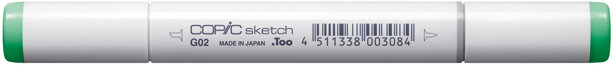 Copic Sketch Pinselstift, Doppelspitze – Pinsel + Medium Broad, alkoholbasiert, G02 Spectrum Green