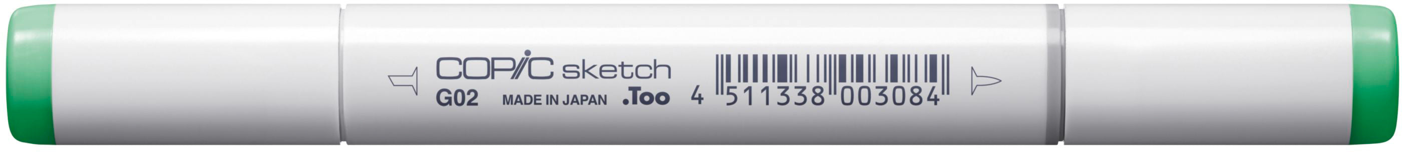 Copic Sketch Pinselstift, Doppelspitze – Pinsel + Medium Broad, alkoholbasiert, G02 Spectrum Green