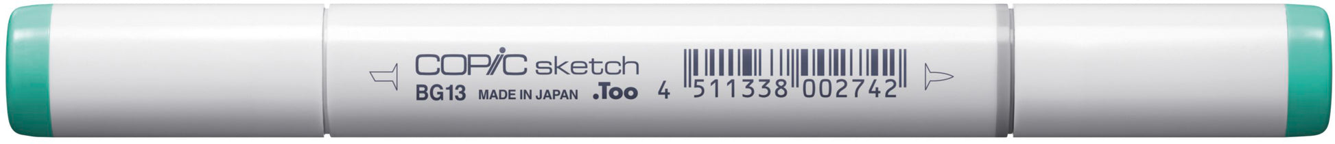 Copic Sketch Pinselstift, Doppelspitze – Kombi (Pinsel + Medium Broad), alkoholbasiert, BG13 Mintgrün