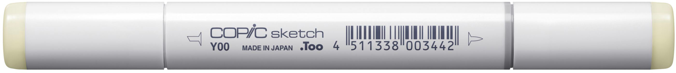 Copic Sketch Pinselstift, Doppelspitze – Kombi, alkoholbasiert, Y00 Bariumgelb