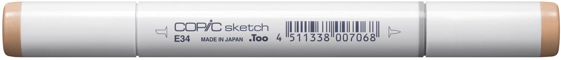 Copic Sketch Pinselstift, Doppelspitze – Kombi (Pinsel + Medium Broad), alkoholbasiert, Toast