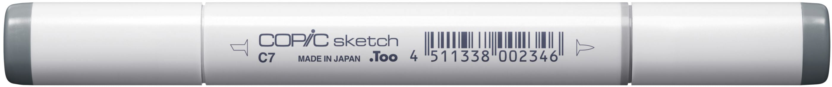 Copic Sketch Permanentmarker – Doppeltspitze (Bürstenspitze + Medium Broad) – Cool Grey Nr. 7