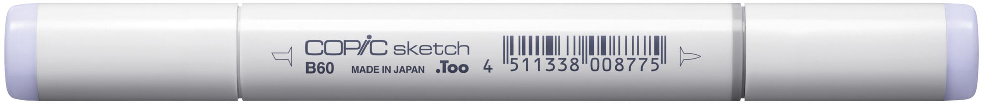 Copic Sketch Pinselstift, Doppelspitze – Kombi (Pinsel + Medium Broad), Alkoholbasiert, B60 Blassblau Grau