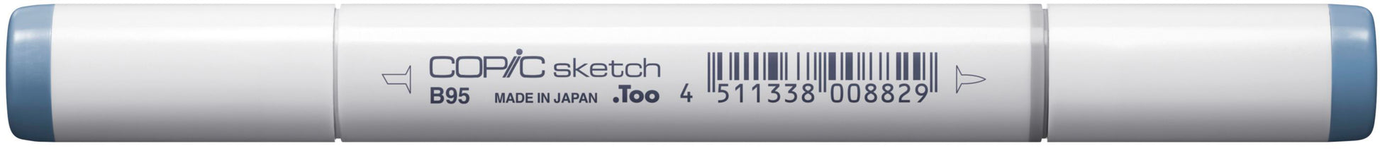 Copic Sketch Brush Pen, Doppelspitze – Kombi (Pinsel + Med. Broad), alkoholbasiert, B95 Light Greyish Cobalt