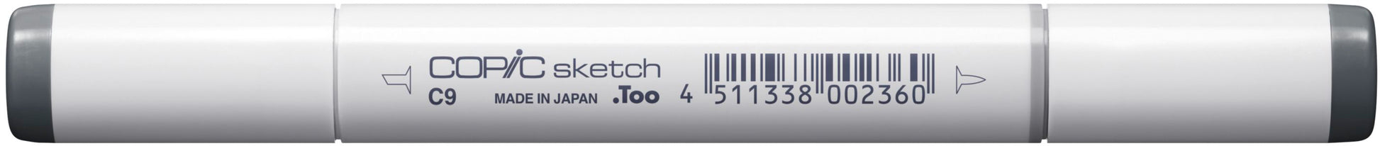 Copic Sketch Brush Pen – Doppelspitze, Kombi (Pinsel + Medium Broad), alkoholbasiert, Cool Grey 9