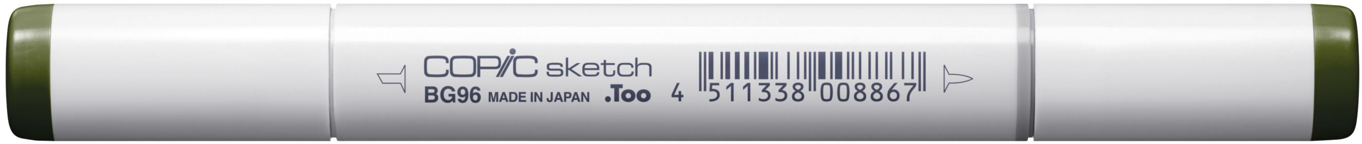 Copic Sketch Pinselstift, Doppelspitze – Kombi (Pinsel + Medium Broad), alkoholbasiert, BG96 Bush