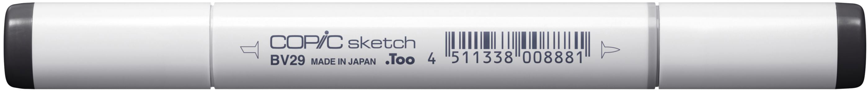 Copic Sketch Pinselstift, Doppelspitze – Kombi (Pinsel/Mittelbreit), alkoholbasiert, BV29 Slate