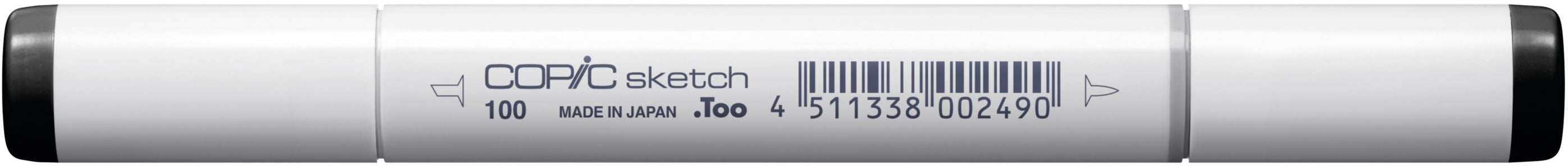 Copic Sketch Pinselstift, Doppelspitze – Pinselspitze + Medium Broad, alkoholbasiert, schwarz