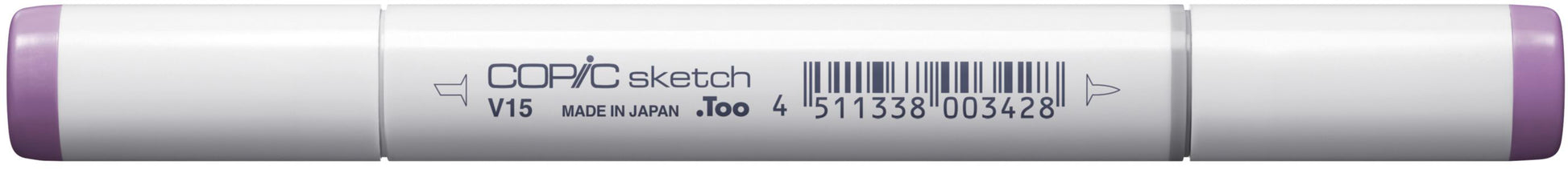 Copic Sketch Pinselstift – Doppelspitze, Pinselspitze + Keilspitze, alkoholbasiert, V15 Mallow