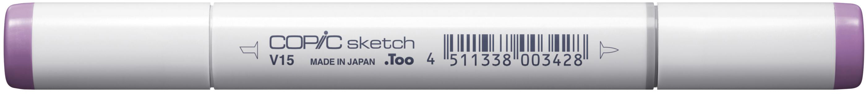 Copic Sketch Pinselstift – Doppelspitze, Pinselspitze + Keilspitze, alkoholbasiert, V15 Mallow
