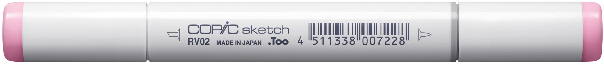 Copic Sketch Pinselstift, Doppelspitze – Kombi (Pinsel + Medium Broad), RV02 gezuckerter Mandelrosa