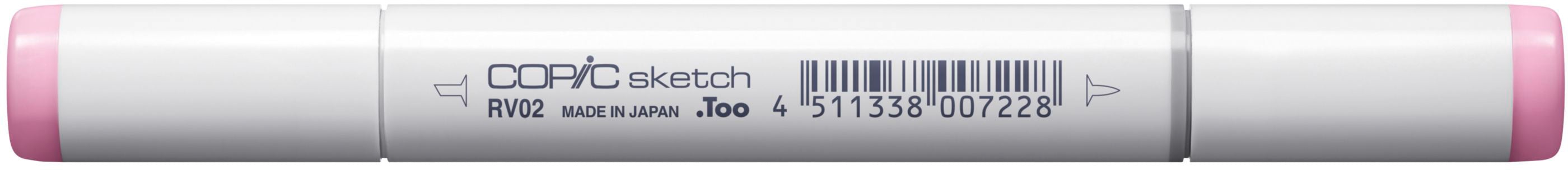 Copic Sketch Pinselstift, Doppelspitze – Kombi (Pinsel + Medium Broad), RV02 gezuckerter Mandelrosa