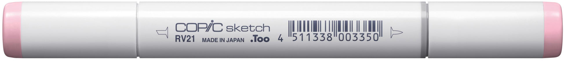 Copic Sketch Brush Pen – Doppelspitze, Pinselspitze + Medium Broad, alkoholbasiert, RV21 Hellrosa