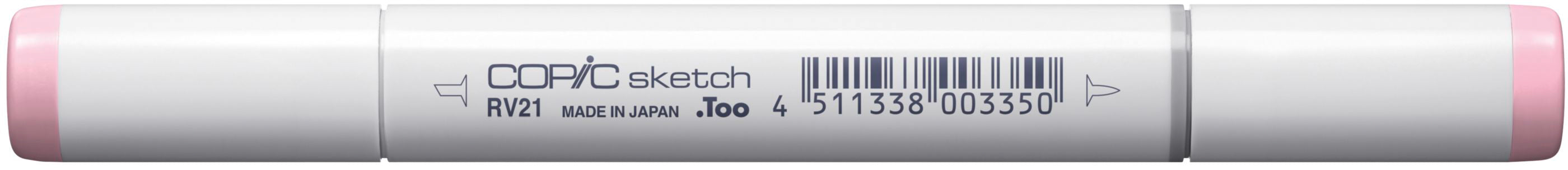 Copic Sketch Brush Pen – Doppelspitze, Pinselspitze + Medium Broad, alkoholbasiert, RV21 Hellrosa