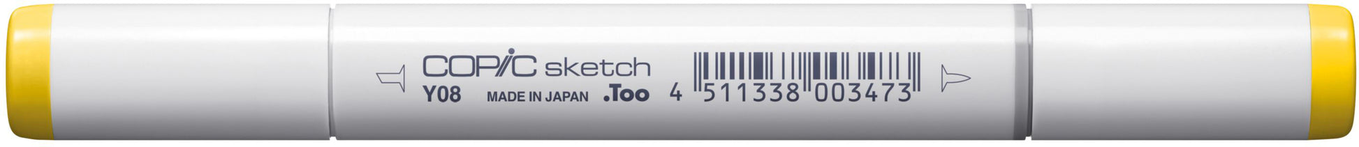 Copic Sketch Pinselstift, Doppelspitze – Kombi (Pinsel + Medium Broad), Alkoholbasiert, Y08 Acid Yellow
