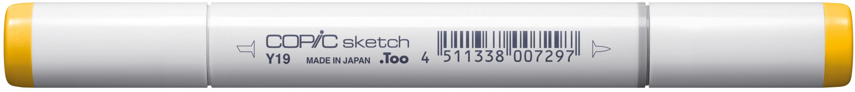 Copic Sketch Pinselstift, Doppelspitze – Kombi, alkoholbasiert, Y19 Napoli Gelb