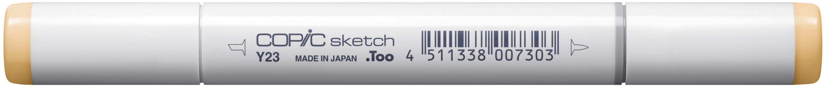 Copic Sketch Pinselstift – Doppelspitze, Pinsel + Medium Broad, alkoholbasiert, Y23 gelblich beige