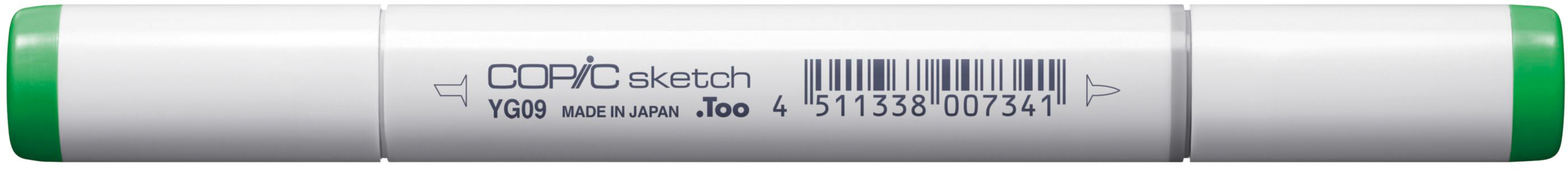 Copic Sketch Pinselstift, Doppelspitze – Pinsel + Medium Broad, alkoholbasiert, YG09 Salatgrün