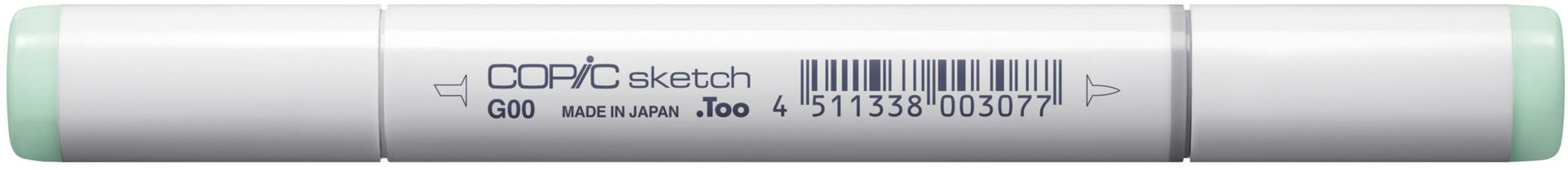 Copic Sketch Pinselstift, Doppelspitze – Pinselspitze + Medium Broad, alkoholbasiert, Jadegrün