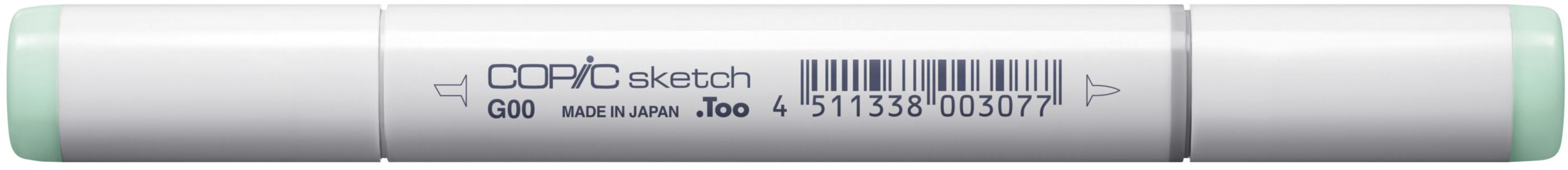 Copic Sketch Pinselstift, Doppelspitze – Pinselspitze + Medium Broad, alkoholbasiert, Jadegrün