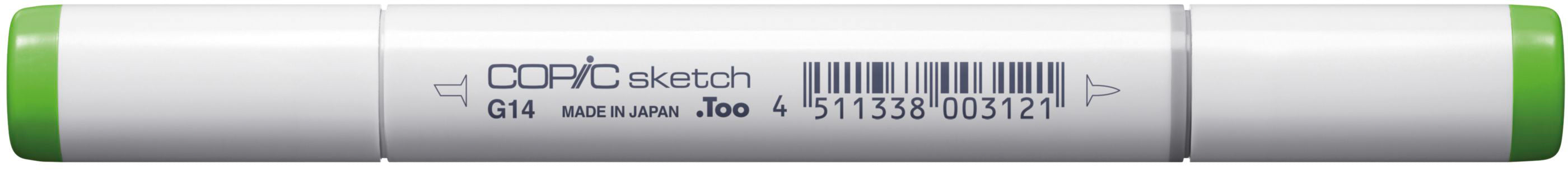 Copic Sketch Brush Pen – Doppelspitze, Pinsel + Medium Broad, alkoholbasiert, G14 Apfelgrün