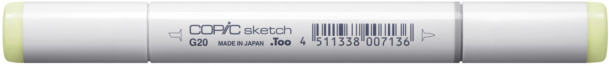Copic Sketch Pinselstift, Doppelspitze – Kombi (Pinsel + Medium Broad), Alkoholbasiert, G20 Wachsweiss