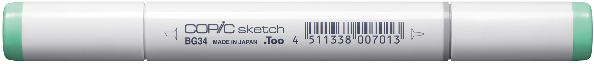 Copic Sketch Brush Pen, Doppelspitze – Pinsel + Medium Broad, BG34 Horizon Green, für Copic Airbrush-System